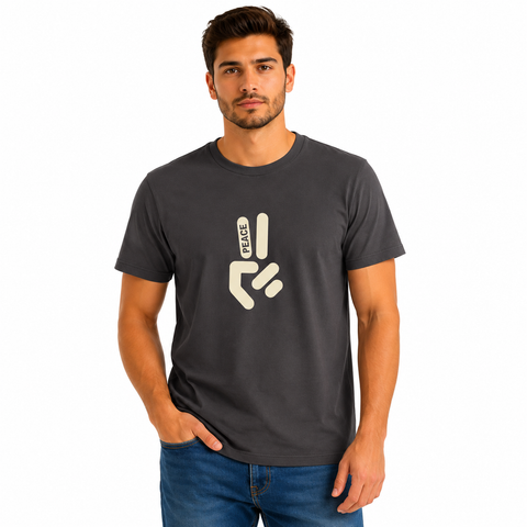 Playera Gris Cuello redondo 12680