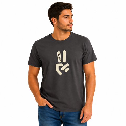 Playera Gris Cuello redondo 12680