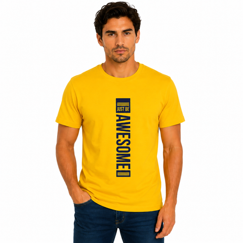 Playera Amarilla Cuello redondo 12683