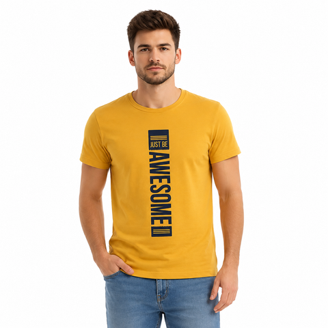 Playera Mostaza Cuello redondo 12683