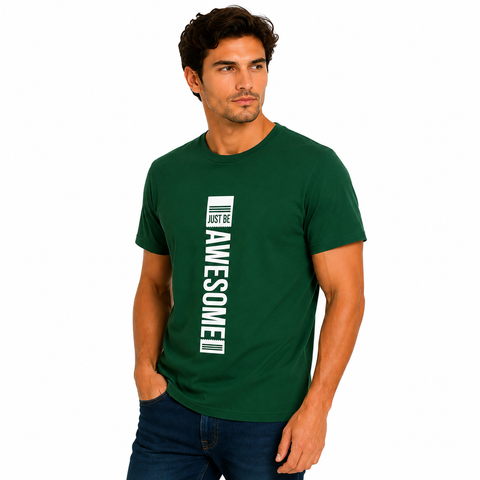 Playera Verde Botella Cuello redondo 12683