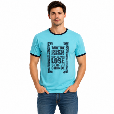 Playera Turquesa Cuello redondo 12685