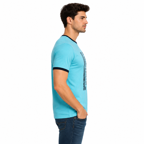 Playera Turquesa Cuello redondo 12685