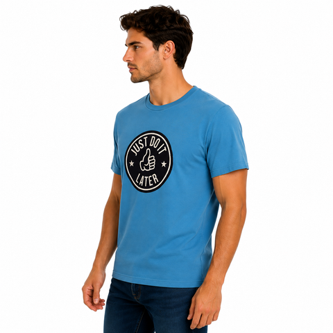 Playera Azul Pasto Cuello redondo 12693