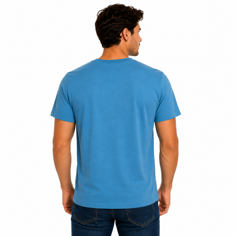 Playera Azul Pasto Cuello redondo 12693