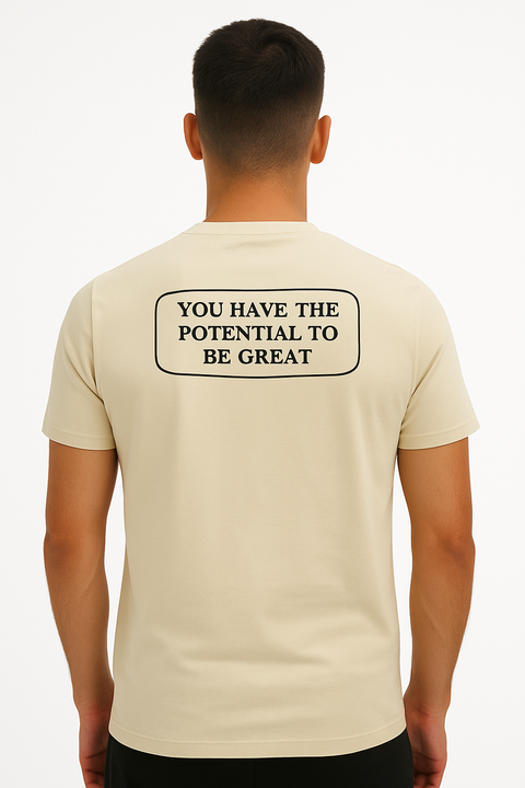 Playera Cuello Redondo Beige claro /Crema (12701)