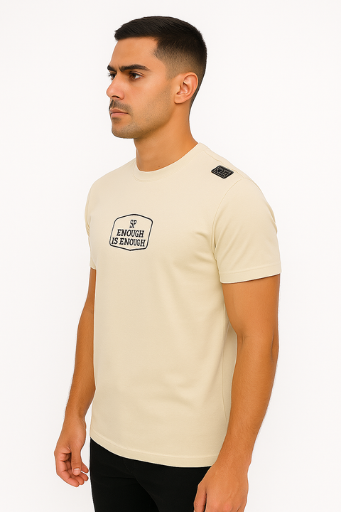 Playera Cuello Redondo Beige claro /Crema (12701)