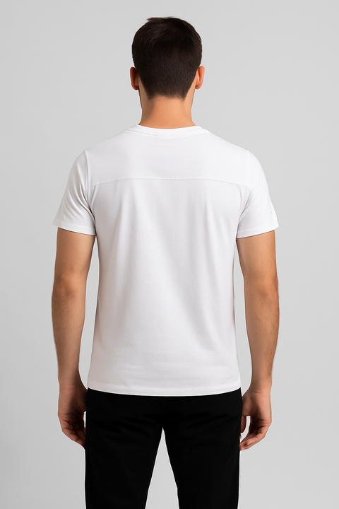 Playera Cuello Redondo Blanco (12716)