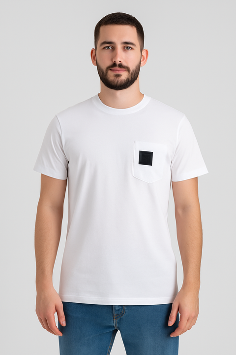 Playera Cuello Redondo Blanco (12716)