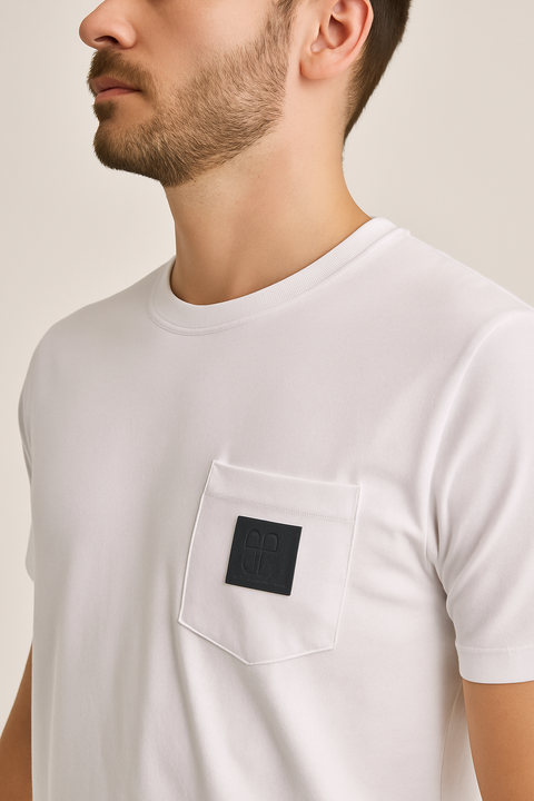 Playera Cuello Redondo Blanco (12716)