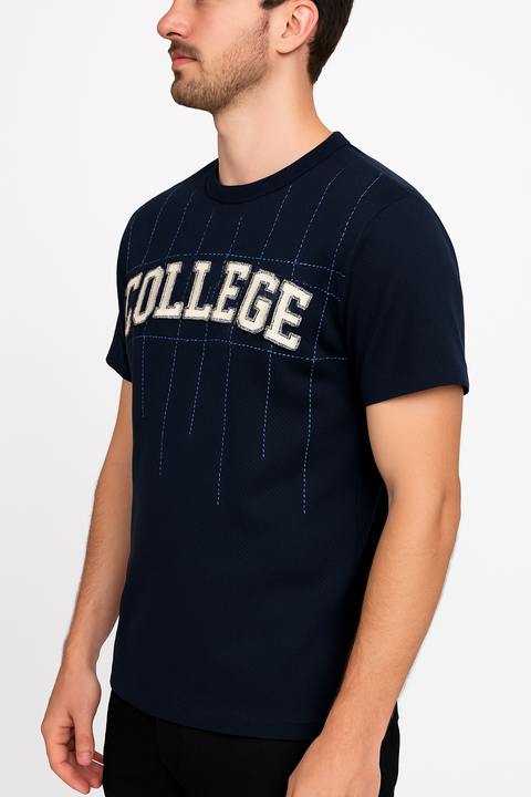 Playera Cuello Redondo Marino (12741)