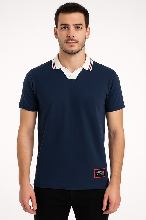 Playera Cuello Redondo Marino (12752)