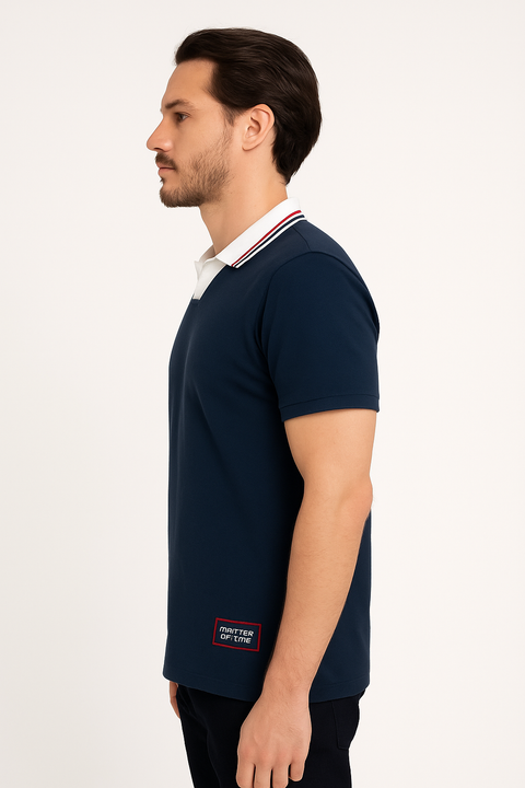 Playera Cuello Redondo Marino (12752)