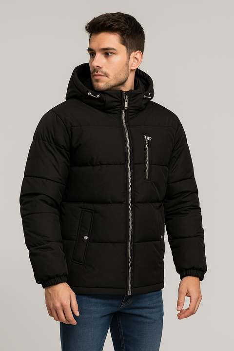 Chamarra  Silver Plate Negra (25SP020)