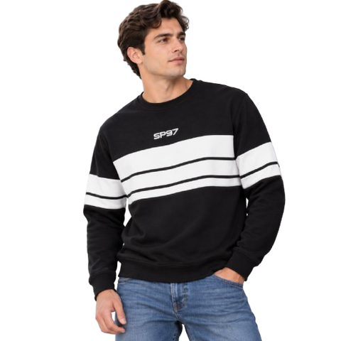 Sudadera Malla Block "SP97" - Negro / Off-White (31047)