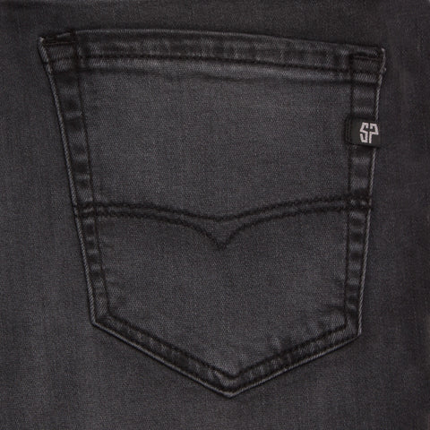 Jeans Silver Plate Marco 851797c Negro Deslavado Bigotes