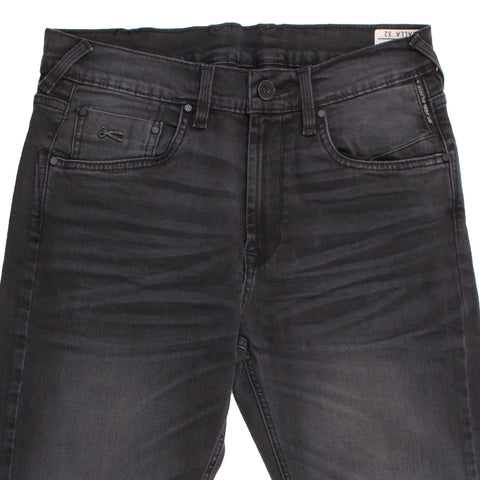 Jeans Silver Plate Marco 851797c Negro Deslavado Bigotes