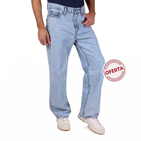 Jeans Silver Plate Enzo 95022 (baggy Wide Leg) Stone Bleach