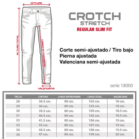 Crotch 180967-C (Stone Wash Deslavado Bigotes)