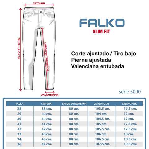 Falko 5985S(Stone Wash Deslavado Bigotes)